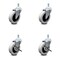 Service Caster 3 Inch Thermoplastic Wheel 3/8 Inch Threaded Stem Caster Set with 2 Brakes SCC SCC-TS05S310-TPRS-381615-2-SLB-2 - alternate 2